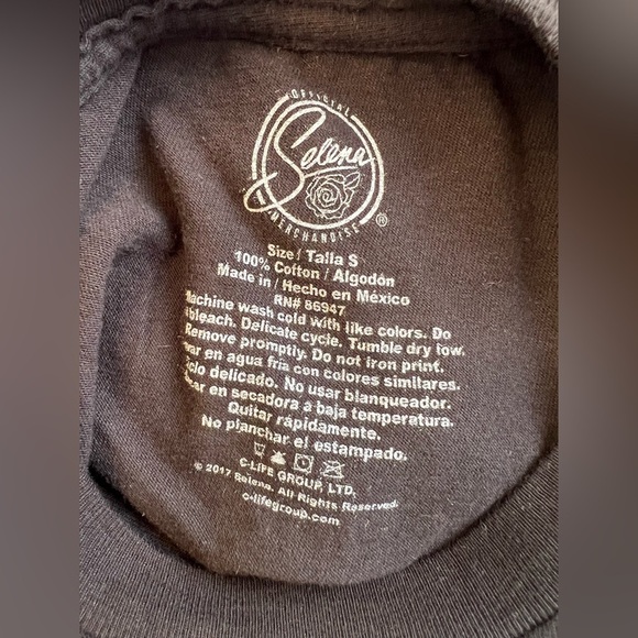 Selena Pop Art Black Graphic T Shirt Size Small - Picture 4 of 6